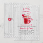私たちの小さな恋人は赤ちゃんのシャワーの途中にある 招待状 (正面/裏面)