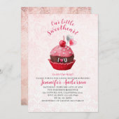 私たちの小さな恋人は赤ちゃんのシャワーの途中にある 招待状 (正面/裏面)