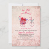 私たちの小さな恋人は赤ちゃんのシャワーの途中にある 招待状 (正面)