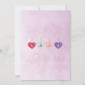 私たちの小さな恋人は赤ちゃんシャワーの途中にある 招待状 (裏面)