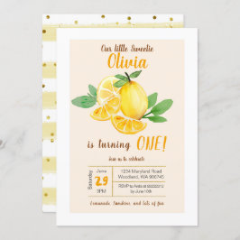 私たちの小さな恋人レモン第1誕生日招待状 招待状
