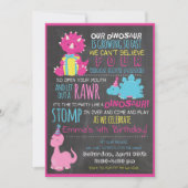 私たちの小さな恐竜子供の誕生日招待状 招待状 (正面)