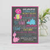 私たちの小さな恐竜子供の誕生日招待状 招待状 (スタンド正面)