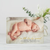 私たちの小さな愛が写真誕生発表に到着した。 案内状 (スタンド正面)