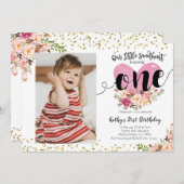 私たちの小さな愛の誕生日パーティー招待状 招待状 (正面/裏面)