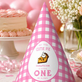 私たちの小さな愛らしいパイの日1歳の誕生日 パーティーハット