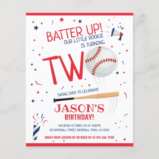 私たちの小さな新人の野球予算2nd誕生日 (正面)