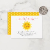 私たちの小さな日差しの可愛いサンブックベビーカード ノートカード (正面/裏面インサイチュ)