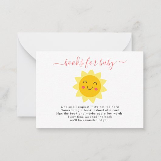 私たちの小さな日差しの可愛いサンブックベビーカード ノートカード (正面)