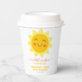 私たちの小さな日照黄色の赤ちゃんシャワー紙カップ。 紙コップ (正面)