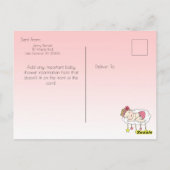 私たちの小さな星の女の子の赤ちゃんシャワー招待状 ポストカード (裏面)