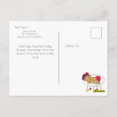 私たちの小さな星の女の子の赤ちゃんシャワー招待状 ポストカード (裏面)