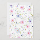 私たちの小さな春ワイルドフラワー1st誕生日 招待状 (裏面)