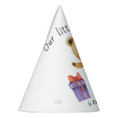 私たちの小さな熊の1歳の誕生日 パーティーハット (左)