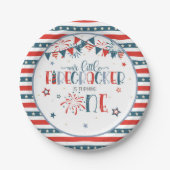 私たちの小さな爆竹の最初の誕生日 ペーパープレート (正面)