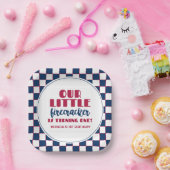 私たちの小さな爆竹の最初の誕生日 ペーパープレート (パーティー)