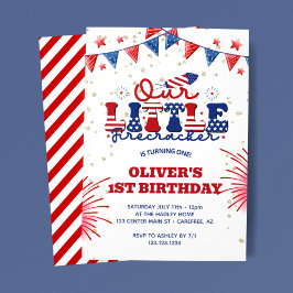 私たちの小さな爆竹の最初の誕生日 招待状