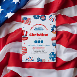 私たちの小さな爆竹の誕生日パーティー 招待状