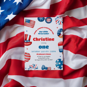 私たちの小さな爆竹の誕生日パーティー 招待状