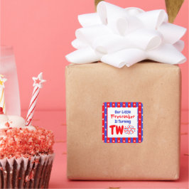 私たちの小さな爆竹の2番目の誕生日 スクエアシール