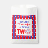 私たちの小さな爆竹の2番目の誕生日 フェイバーバッグ (正面)
