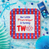 私たちの小さな爆竹の2番目の誕生日 ペーパープレート (パーティー)