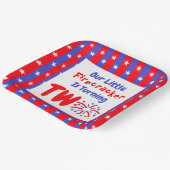 私たちの小さな爆竹の2番目の誕生日 ペーパープレート (傾斜あり)