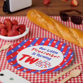 私たちの小さな爆竹の2番目の誕生日 ペーパープレート