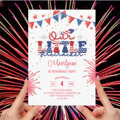 私たちの小さな爆竹の2番目の誕生日 招待状