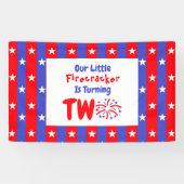 私たちの小さな爆竹の2番目の誕生日 横断幕 (横)