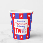 私たちの小さな爆竹の2番目の誕生日 紙コップ (正面)