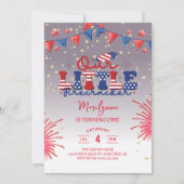 私たちの小さな爆竹薄紫1st誕生日パーティー 招待状 (正面)