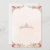 私たちの小さな王女の誕生日招待 招待状 (裏面)