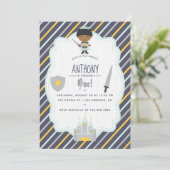 私たちの小さな王子の誕生日パーティーの招待 招待状 (スタンド正面)