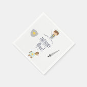 私たちの小さな王子の誕生日パーティー スタンダードカクテルナプキン (角)