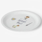 私たちの小さな王子の誕生日パーティー ペーパープレート (アングル)