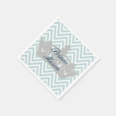 私たちの小さな王子は1の誕生日ナプキンスを回している スタンダードカクテルナプキン (角)