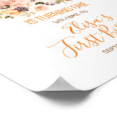 私たちの小さな甘いカボチャ1st誕生日へようこそ ポスター (角)