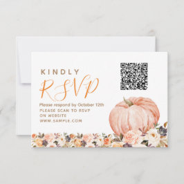 私たちの小さな甘いカボチャ1st誕生日Rsvpカード サンキューカード