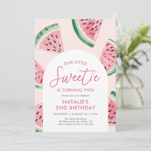 私たちの小さな甘いスイカ誕生日 招待状 (スタンド正面)