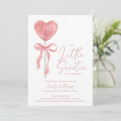 私たちの小さな甘いバレンタインベビーシャワー招待状 招待状 (スタンド正面)