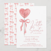 私たちの小さな甘いバレンタインベビーシャワー招待状 招待状 (正面/裏面)