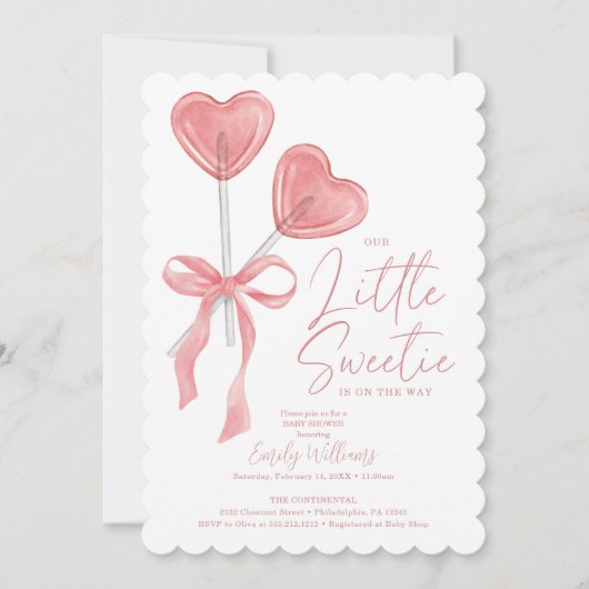 私たちの小さな甘いバレンタインベビーシャワー招待状 招待状