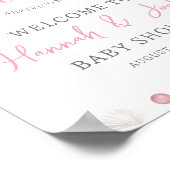 私たちの小さな真珠の海の赤ちゃんシャワー歓迎サイン ポスター (角)