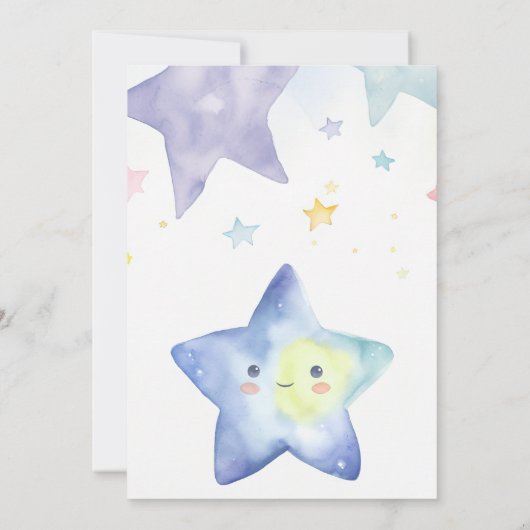 私たちの小さな祝福 赤ちゃんのお知らせ 招待状 (裏面)