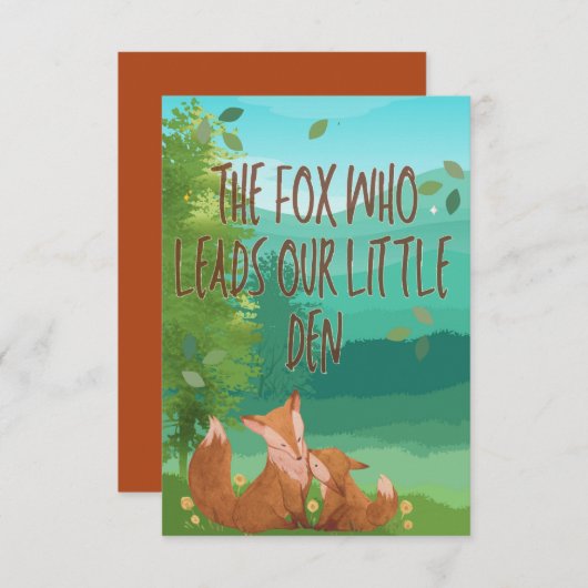 私たちの小さな群れを導く狐 - 父の日 (正面/裏面)