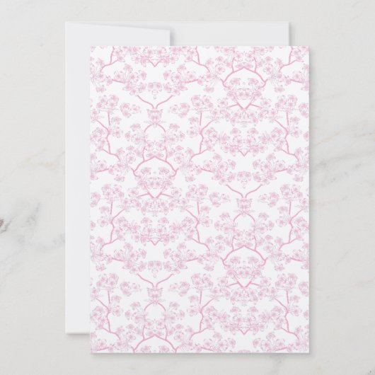 私たちの小さな花少女ベビーシャワー招待状 招待状 (裏面)