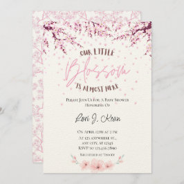 私たちの小さな花少女ベビーシャワー招待状 招待状