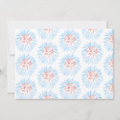 私たちの小さな花火が1歳になる お誕生日会へのご招待 招待状 (裏面)