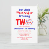 私たちの小さな花火 2歳の誕生日 招待状 (スタンド正面)